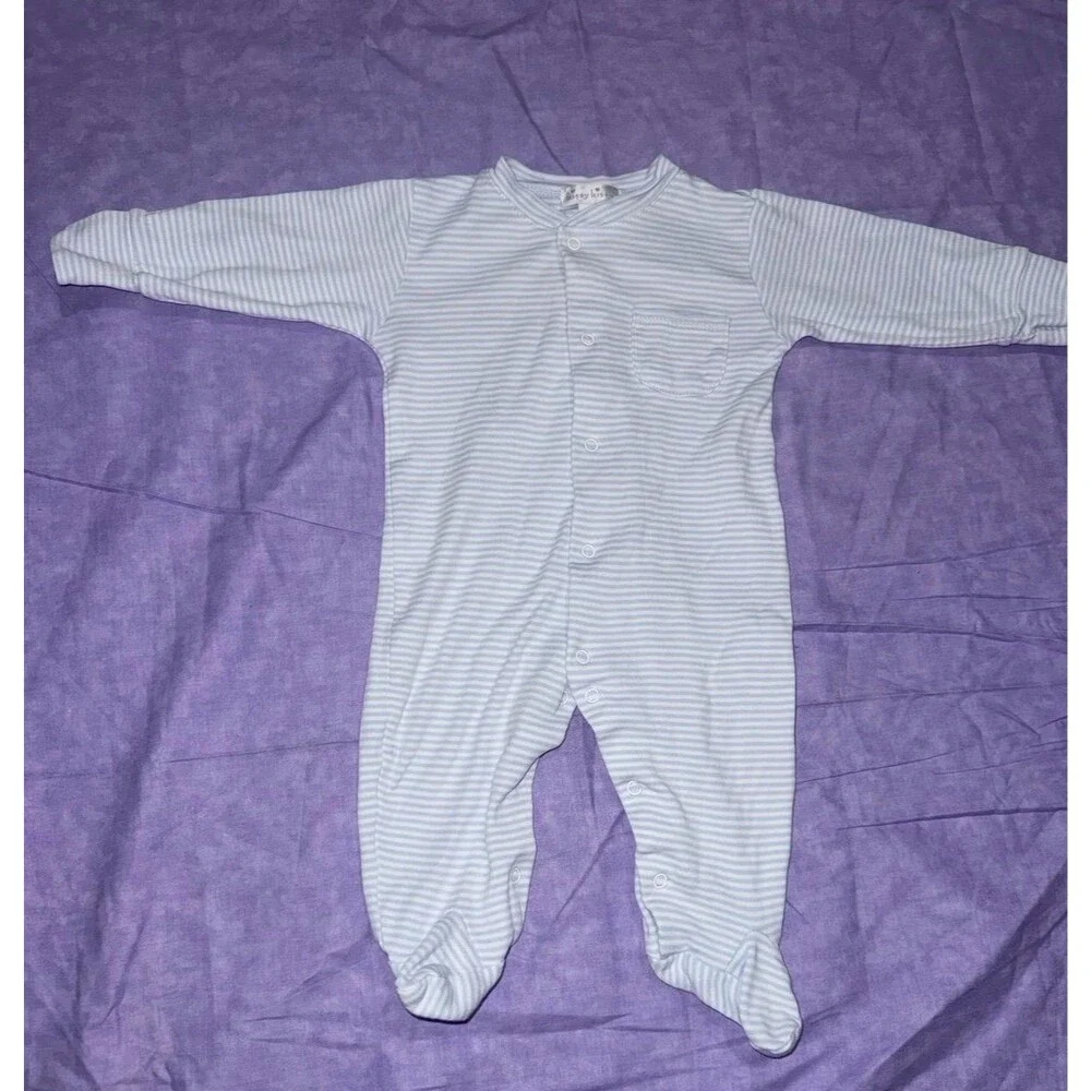 Kissy Kissy Baby Footie Light Blue Stripes size 3-6months